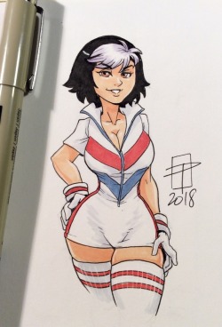 callmepo: Tiny doodle of Gogo in a speed suit.  All scientists