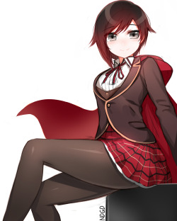 ndgd69:  18_RWBY - Ruby wearing school uniform 