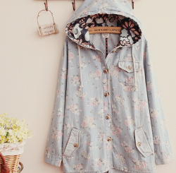 prince–galaxy:  prince—galaxy:  Denim Floral Jacket(Use