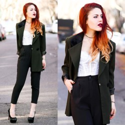 driveshesaid:  Today on le-happy.com, dressy look in green and