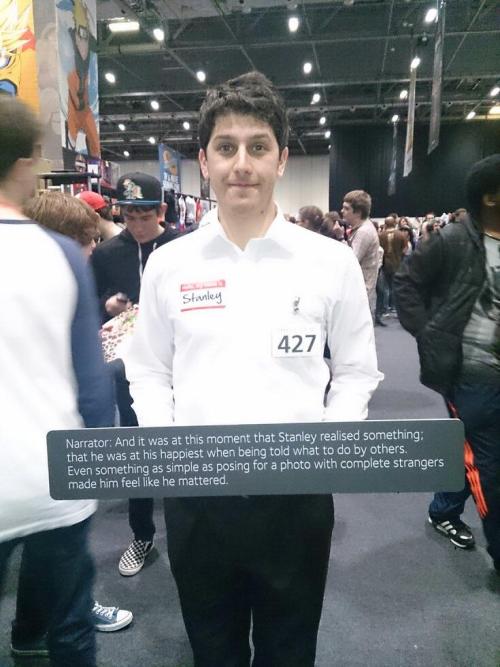 7luckz:  Oh yeah. Before I forget about this, have a pic of Stanley from MCM Expo London! :D 