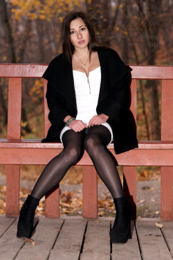 Olga poses in black sheer pantyhose.Her Full Set in hi-res is