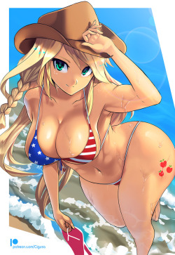 cgsio-nsfw: Summertime Apple Jack. See all images at patreon!