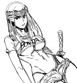 theartistknownasbb: Satsuki doodle from /a/ waifu thread @slbtumblng