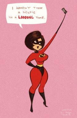 Helen Parr - Mrs. Incredible - Cartoony PinUp SketchThis morning’s