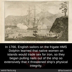 mindblowingfactz:  In 1766, English sailors on the frigate HMS