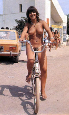 Nude bike riding exercise. Â Provides a regular necessary transportation