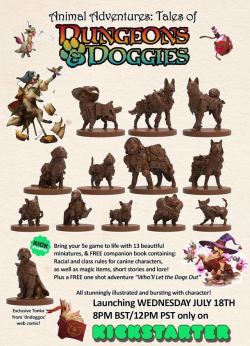 dndoggos:  dndoggos:The Dungeons And Doggies miniature KickStarter