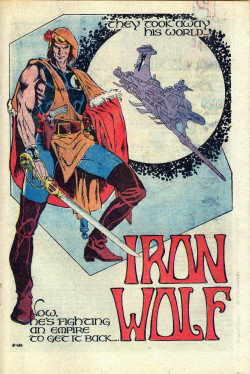 house-ads:  Ironwolf (DC Comics - 1973) Illustrator: Howard Chaykin