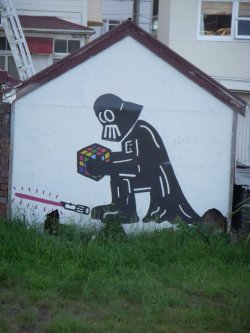 allyishereee:  The progression of the Darth Vader graffiti in