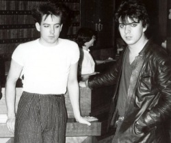 sleeping-like-a-marble-girl: Robert Smith and Simon Gallup 1981