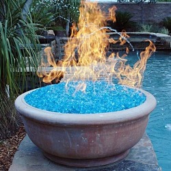 ryangoodtimes:   wolfdancer:   Fire glass produces more heat