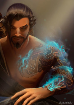 albapalacio: Hanzo medidatingHanzo has a great design. AND I