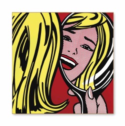 artsyloch:  Roy Lichtenstein | Girl in Mirror   porcelain enamel
