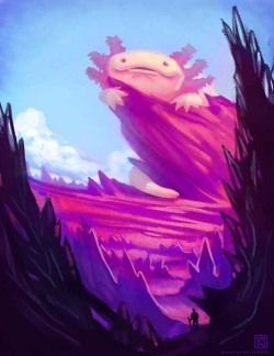 fuckyeahillustrativeart:  The Great Axolotl by Katherine Murray