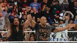 wrasslormonkey:  “They can’t boo him with The Rock out