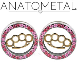 anatometal:  1 1/8" Brass Knuckle Eyelets with bronze Brass