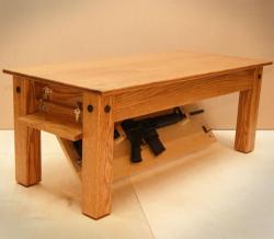 odditymall:  This gun concealment furniture has secret compartments