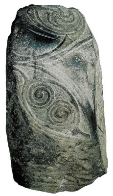 The Mullamast Stone, from 500-600 in Ireland. There are 4 blade