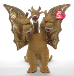 faerie-knight:King Ghidorah and Godzilla TY Plushies