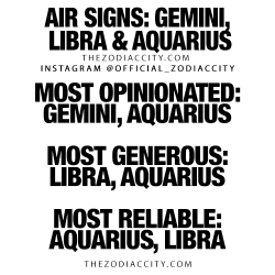 zodiaccity:  Zodiac Air Signs: Gemini, Libra & Aquarius!