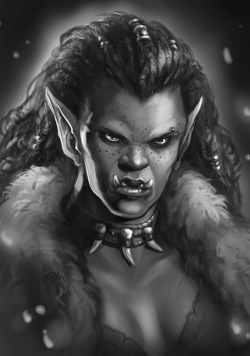 eepoxdraws:Quick painting of my orc female Manata