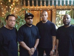 complexmagazine:  First N.W.A picture in 25 years. Salute. 