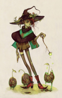 saltwort:  My witchsona, now in full color.