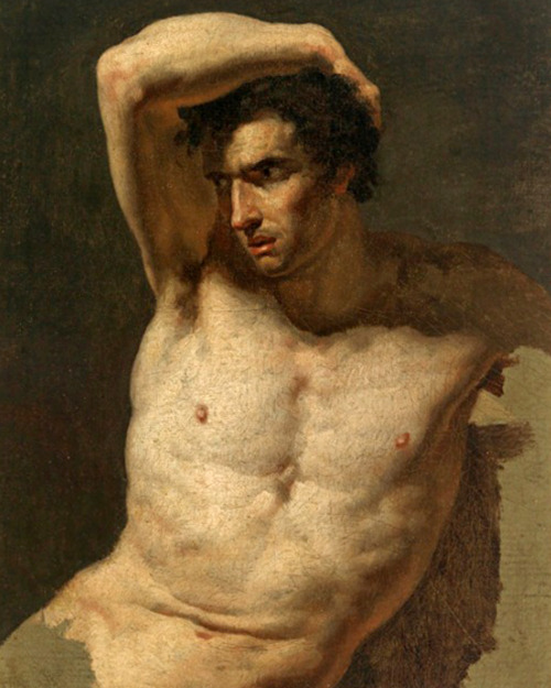 antonio-m:  “Male nude”, c.1813 attributed to Antoine-Jean