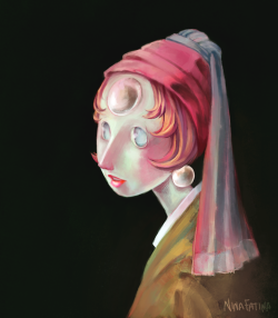 ninafatina:  Pearl with a Pearl Earring based on Johannes Vermeer’s