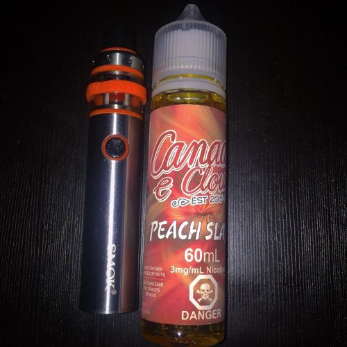 The vape life, new flavor!!!! Peach Slayer 🤘🏼😜🤘🏼