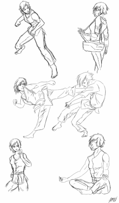 I wanted to work on fighting poses and they turned into ruby