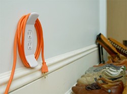 thegadgetnode:  Wall Cleat – For Storing Your Electric Plugs