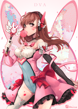 shourca:My take on D.Va as a Mahou Shoujo!! Been wanting to draw