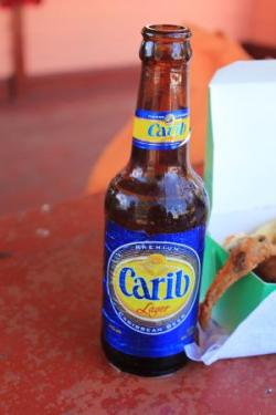 crab fingers and a cold Carib. a St Barths tradition