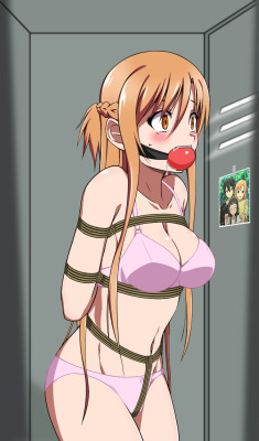 grosslyabnormal:Asuna Yuuki Tied Up & Gagged 6 by songokussjsannin8000