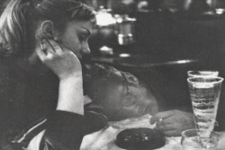 summers-in-hollywood:James Dean (playing drunk) and former girlfriend