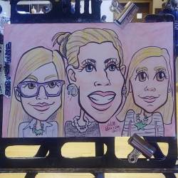 Doing caricatures at the Melrose Farmer’s Market at Memorial