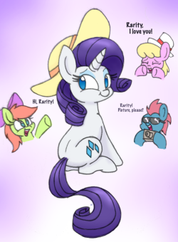 heirofrickdraws:NATG, Rarity mingles with her fans ^W^