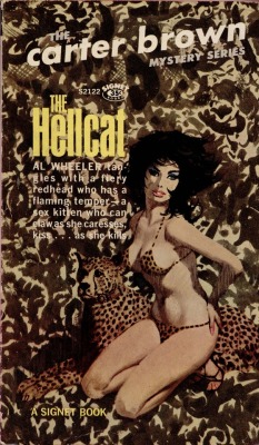 brownslair: “The Hellcat”, Carter Brown, 1968 (1962).Cover