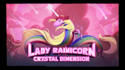 Lady Rainicorn of the Crystal Dimension - title carddesigned