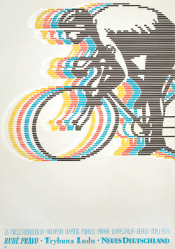 cadenced:  Peace Race poster from 1973 designed by Lech Majewski.