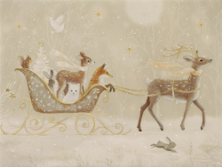 afaerytalelife:Woodland Deer with Sleigh of Friends.