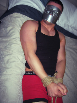 slavetiedgagged:  amateurmalebdsm:  Amateur Male Bondage, BDSM,