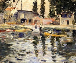 bofransson:  The Seine at Bougival Berthe Morisot - 1884 