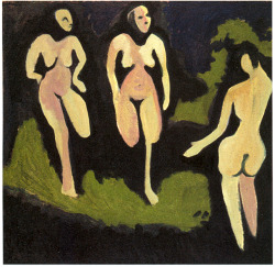 expressionism-art:  Nudes in a Meadow, Ernst Ludwig Kirchner
