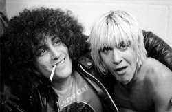 icky-pop:  Iggy Pop and Handsome Dick Manitoba Photographed backstage