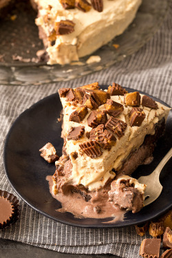 sweetoothgirl:  Buckeye Ice Cream Cake (Chocolate Peanut Butter