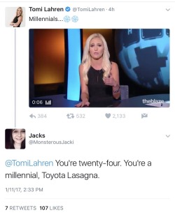 weavemama:TOYOTA LASAGNA  Didn’t Tori Lauren say “I’m