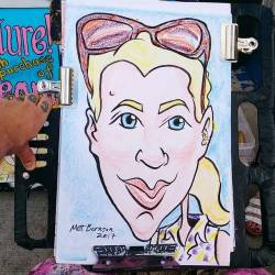 Doing caricatures today at Dairy Delight in Malden. #dairydelight